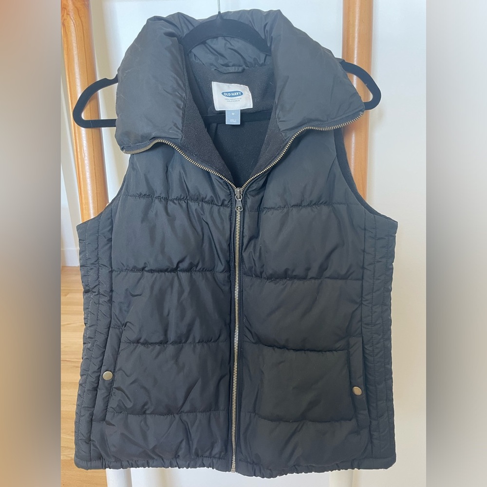 Black Fleece Lined Vest